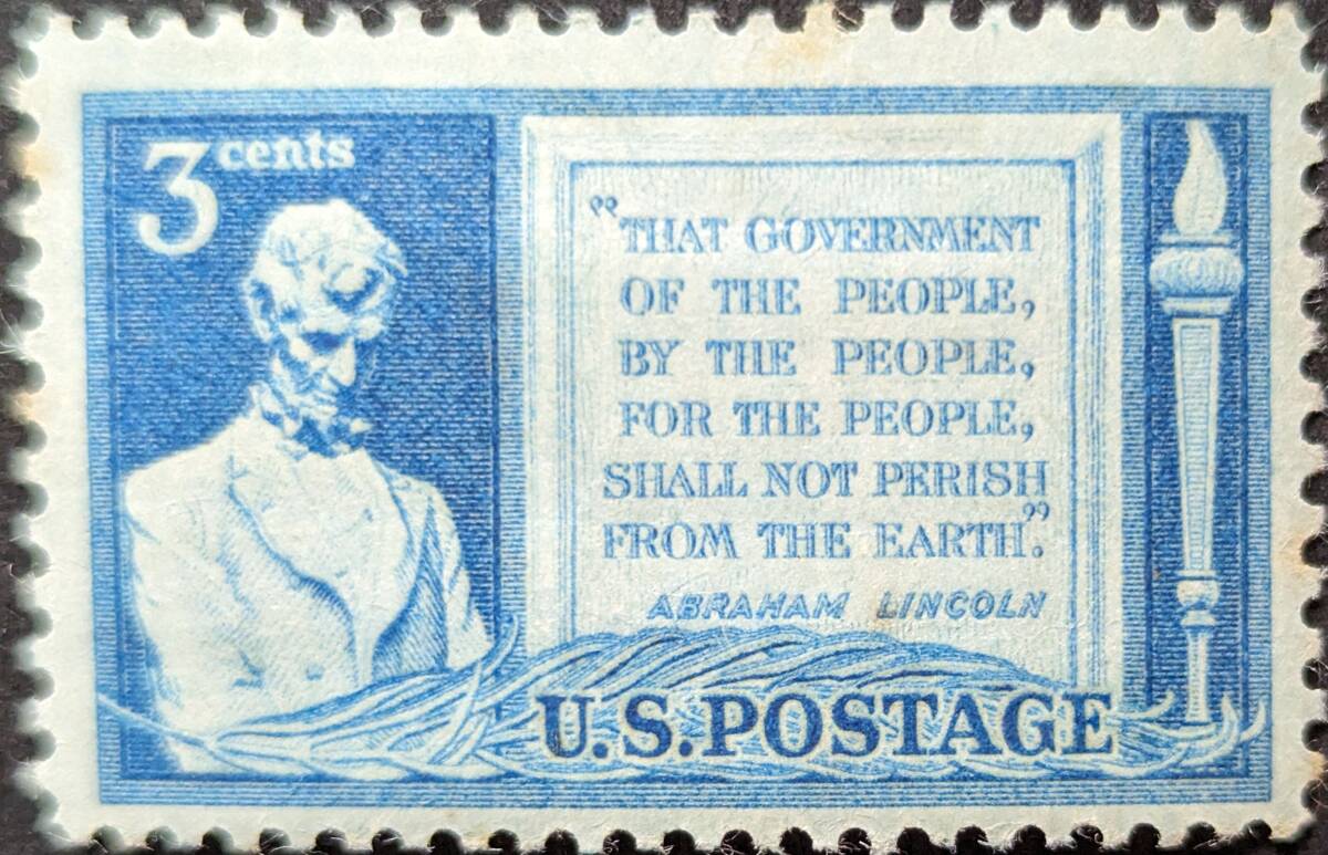 【外国切手】 アメリカ合衆国 1948年11月19日 発行 ゲティスバーグ演説85周年 未使用の画像1
