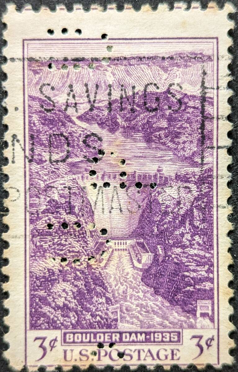 【外国切手】 アメリカ合衆国 1935年09月30日 発行 ボルダーダム 消印付きの画像1