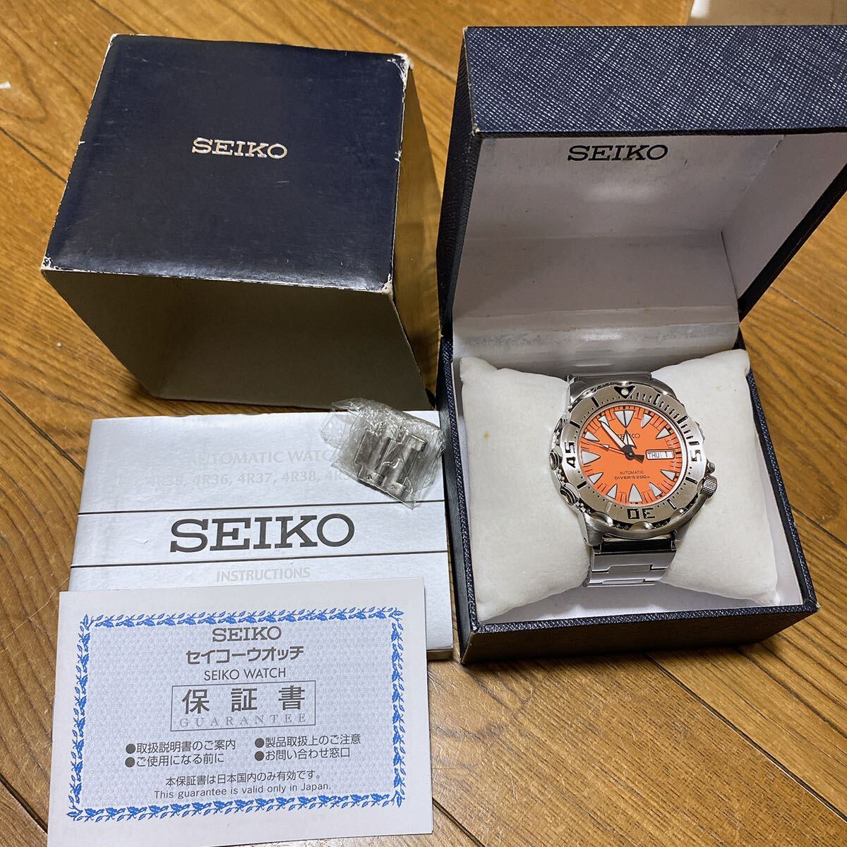 美品　稼働品SEIKO セイコー モンスター自動巻き 腕時計 SRP309K_画像7