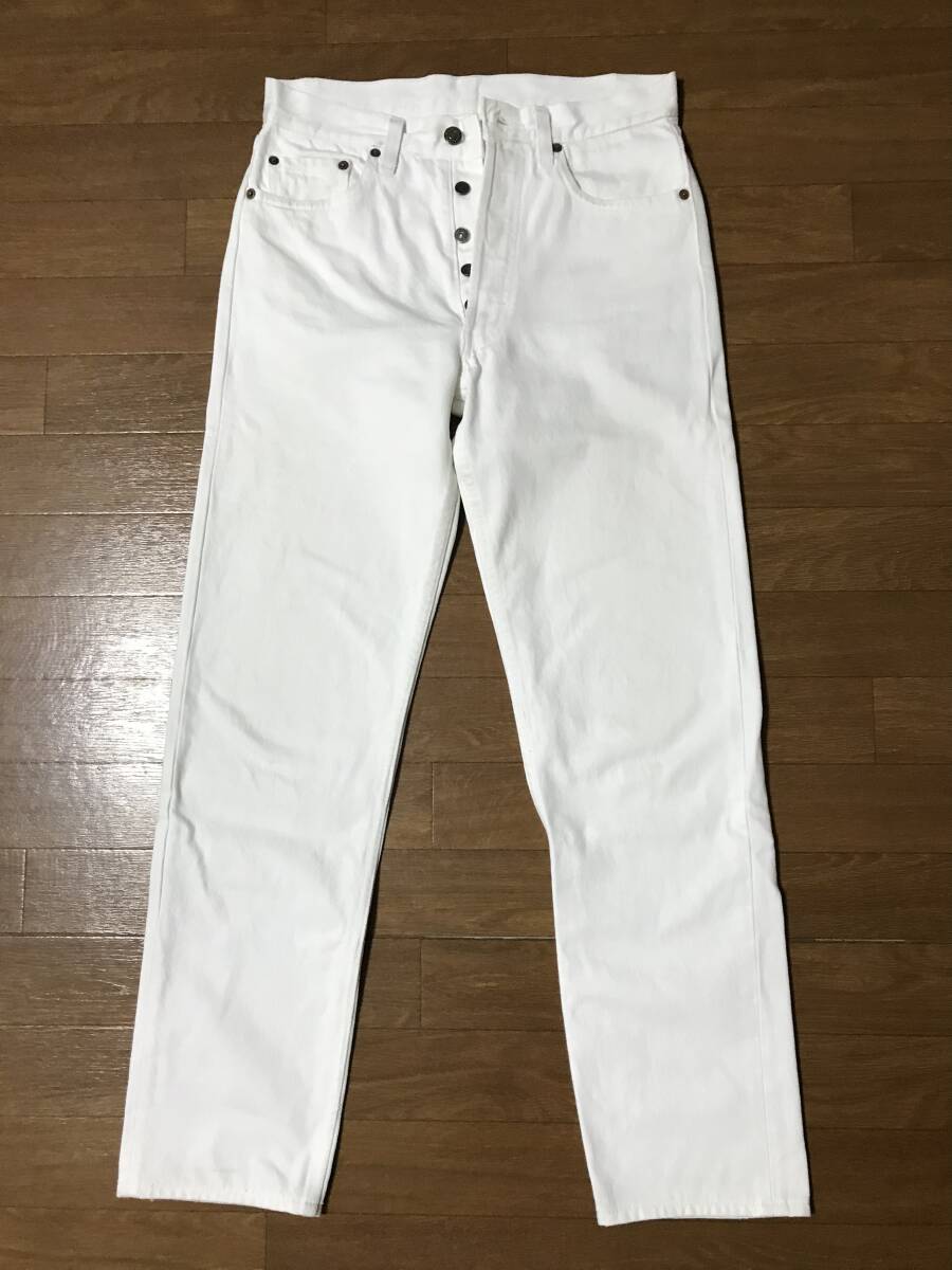 LEVIS Levi\'s 501 USA производства белый Denim w30 Vintage 505 Levi's после окраска . окраска 