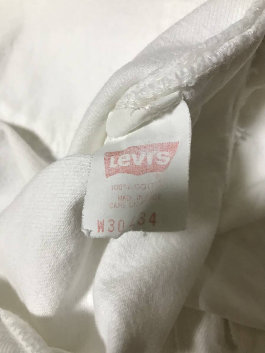 LEVIS Levi's 501 USA製 ホワイトデニム w30 ビンテージ 505 リーバイス 後染め 先染め_画像5