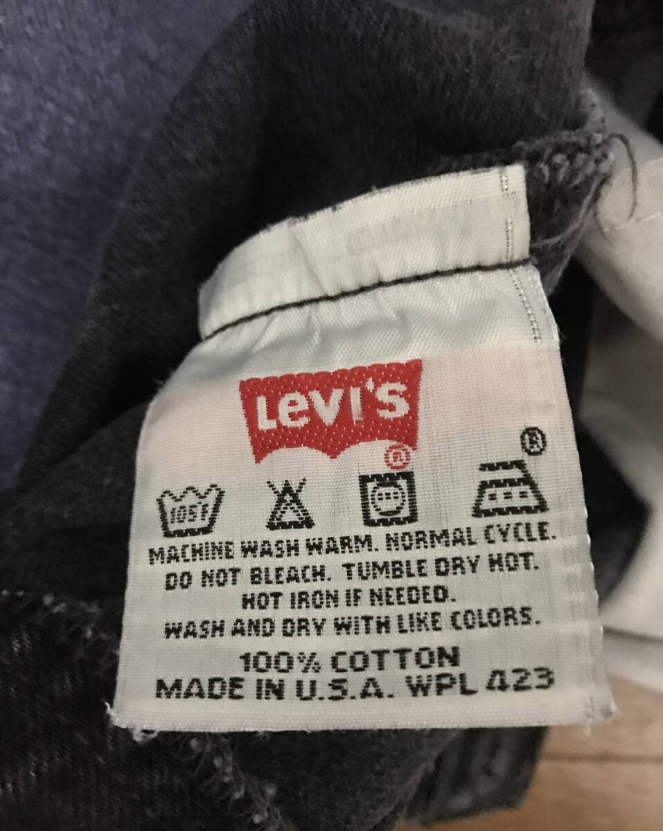 LEVIS Levi's 501 USA製 後染め ブラックデニム w31 ビンテージ 505 リーバイス 先染め _画像5