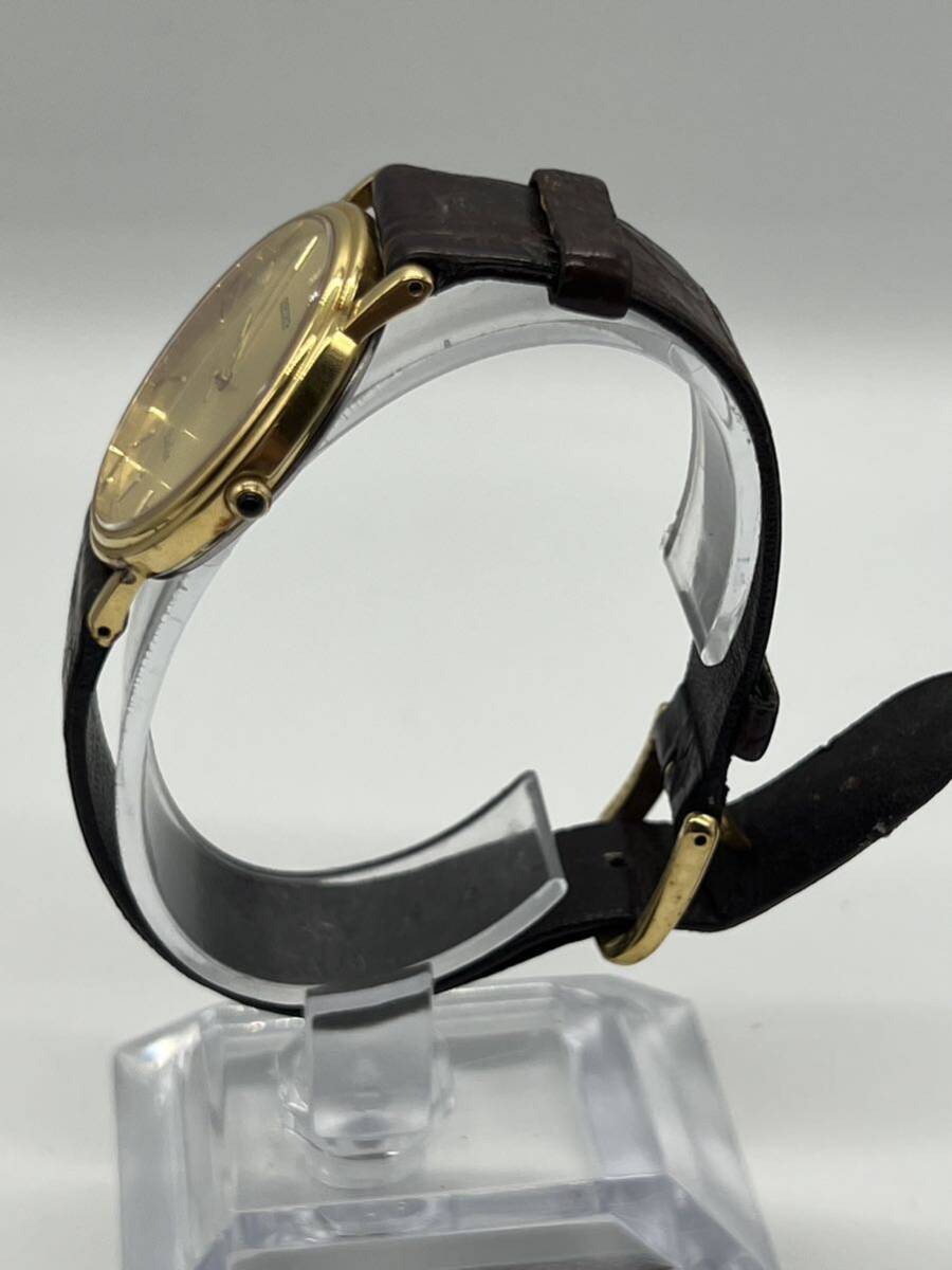 SEIKO セイコー Dolce ドルチェ 8N41-7030 メンズ 腕時計 クォーツ 電池式 QZ 3針 ゴールド文字盤の画像2