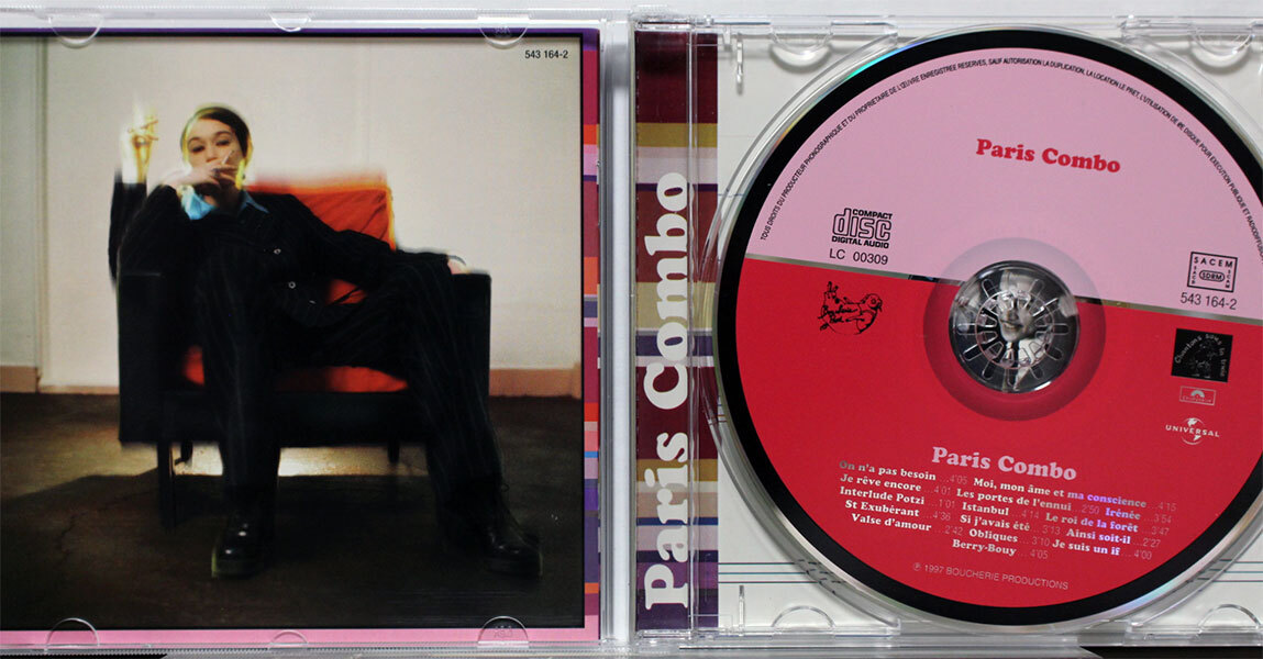 【フランス/ジャズ他CD】パリ・コンボ★PARIS COMBO★さまざまなワールドミュージックを取り込んだスタイルで注目を浴びたデビュー盤_画像3