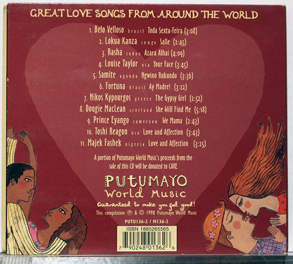 【ワールドCD】CREAT LOVE SONGS FROM AROUND THE WORLD★世界のラブソングを集めたコンピ。ベロ・ヴェローゾ（ブラジル）他全11曲_画像2