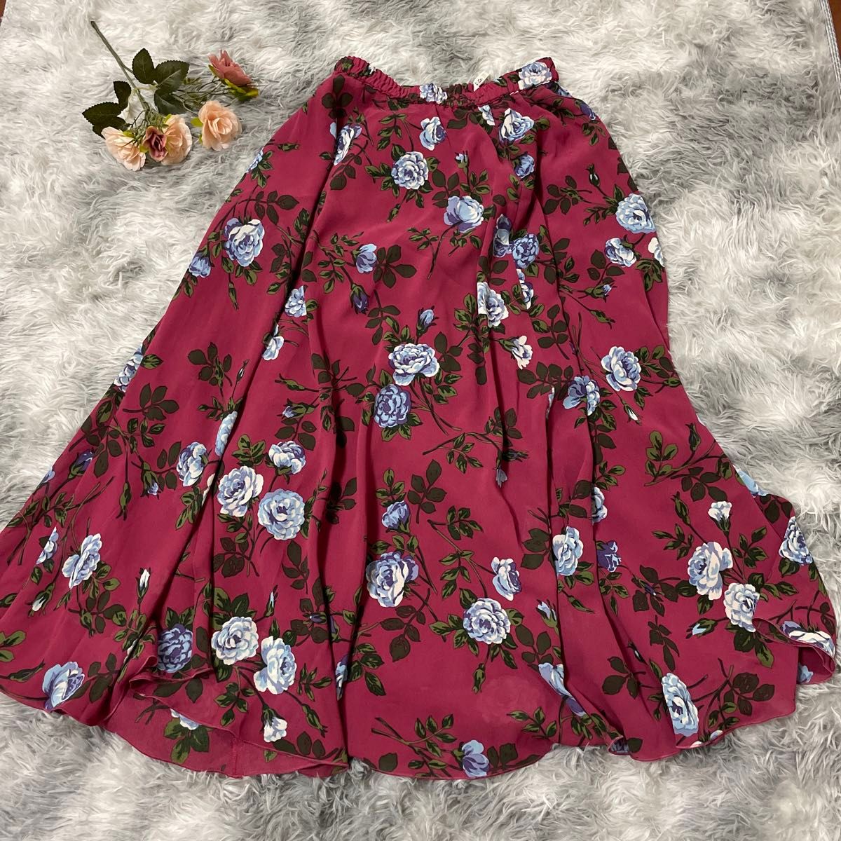 セットアップ スカート 総柄 花柄 ジャケット スーツ レトロ セットアップ スカート 総柄 花柄 ジャケット スーツ レトロ
