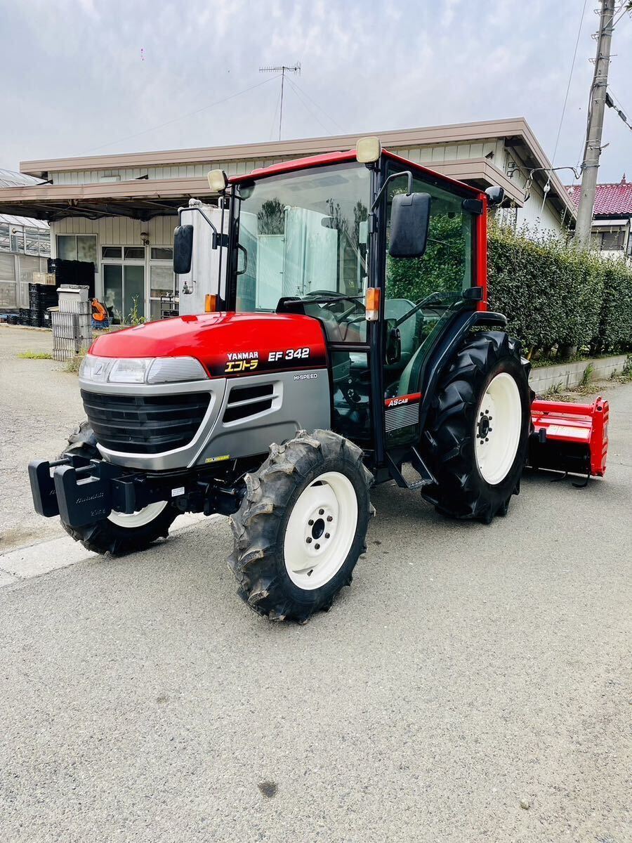 * Yanmar трактор EF342* время использования 787 H* кондиционер кабина *4WD* гидроусилитель руля *42 лошадиные силы * высокая скорость * Nipro - роторный SX2008