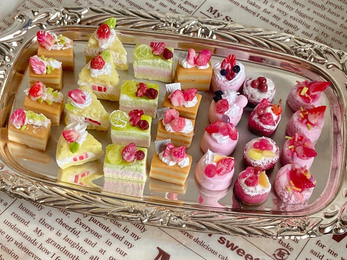 §§ miniature sweets set piece § colorful cake deco parts doll house 