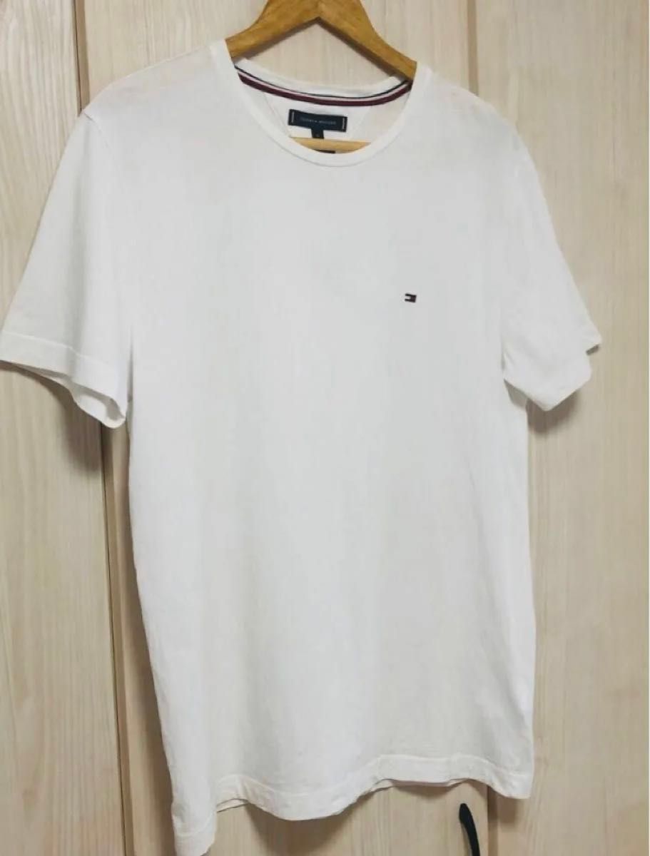【完売モデル】 大人気 TOMMY HILFIGER トミー ヒルフィガー バッグロゴ Tシャツ  M ホワイト ユニセックス