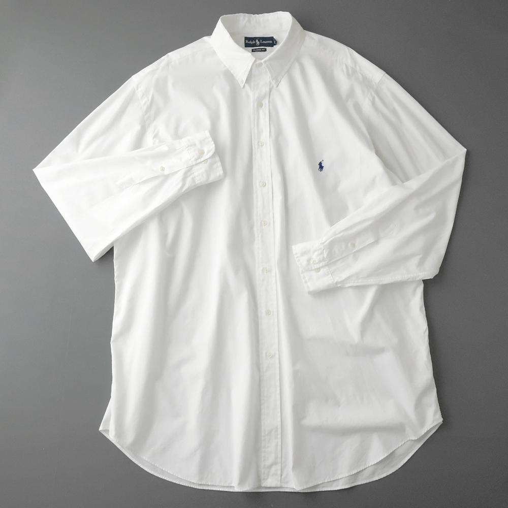 ビッグサイズ◎ラルフローレン サマーオックスフォード ボタンダウンシャツ カラーポニー刺繍 ホワイト(XXL)_画像2