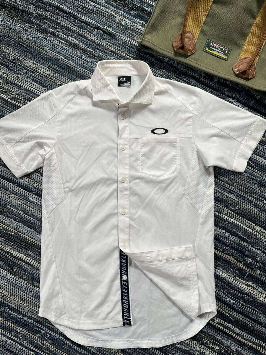 新品同様 超美品 定価12,100円 OAKLEY オークリー 半袖シャツ Bark Aero Grid Woven Shirts 半袖シャツ sizeМ ホワイト 401895JP 正規販売_画像10