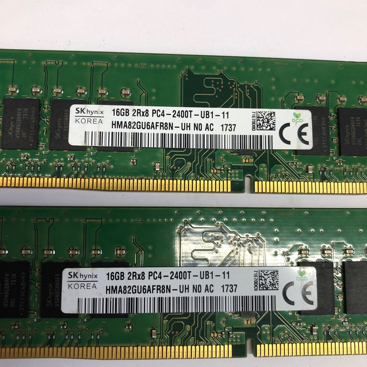 SK hynix 16GB 2Rx8 PC4-2400T-UB1-11 (16GB 2枚セット計32GB )メモリ @-2_画像2