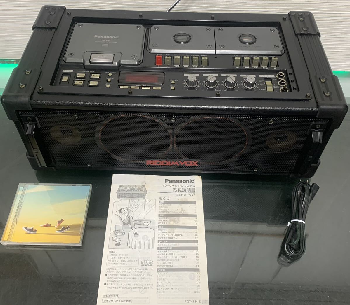  Panasonic PANASONIC RX-PA7 /RIDDIMVOX CD radio-cassette made in Japan maintenance ending operation goods 