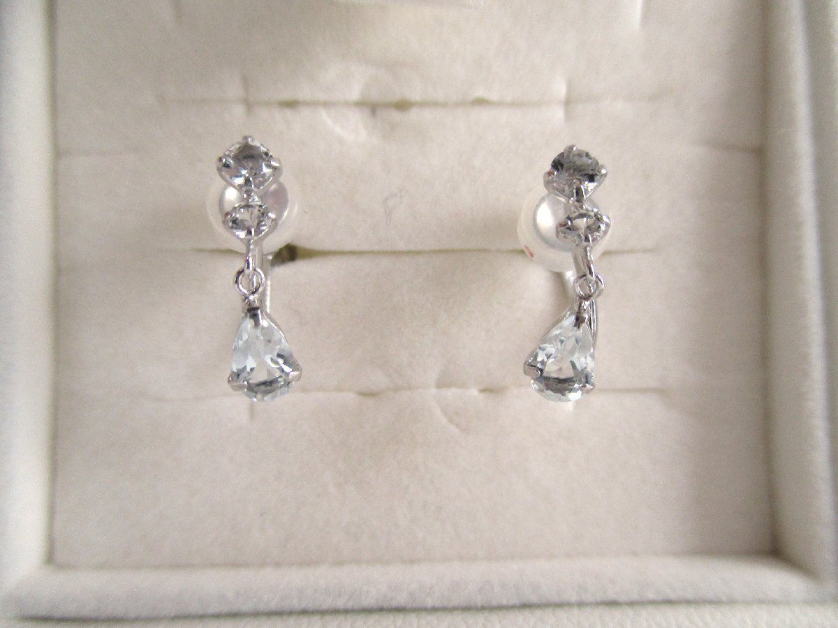 [ ultimate beautiful goods ]4*C white gold earrings yondosi-K10
