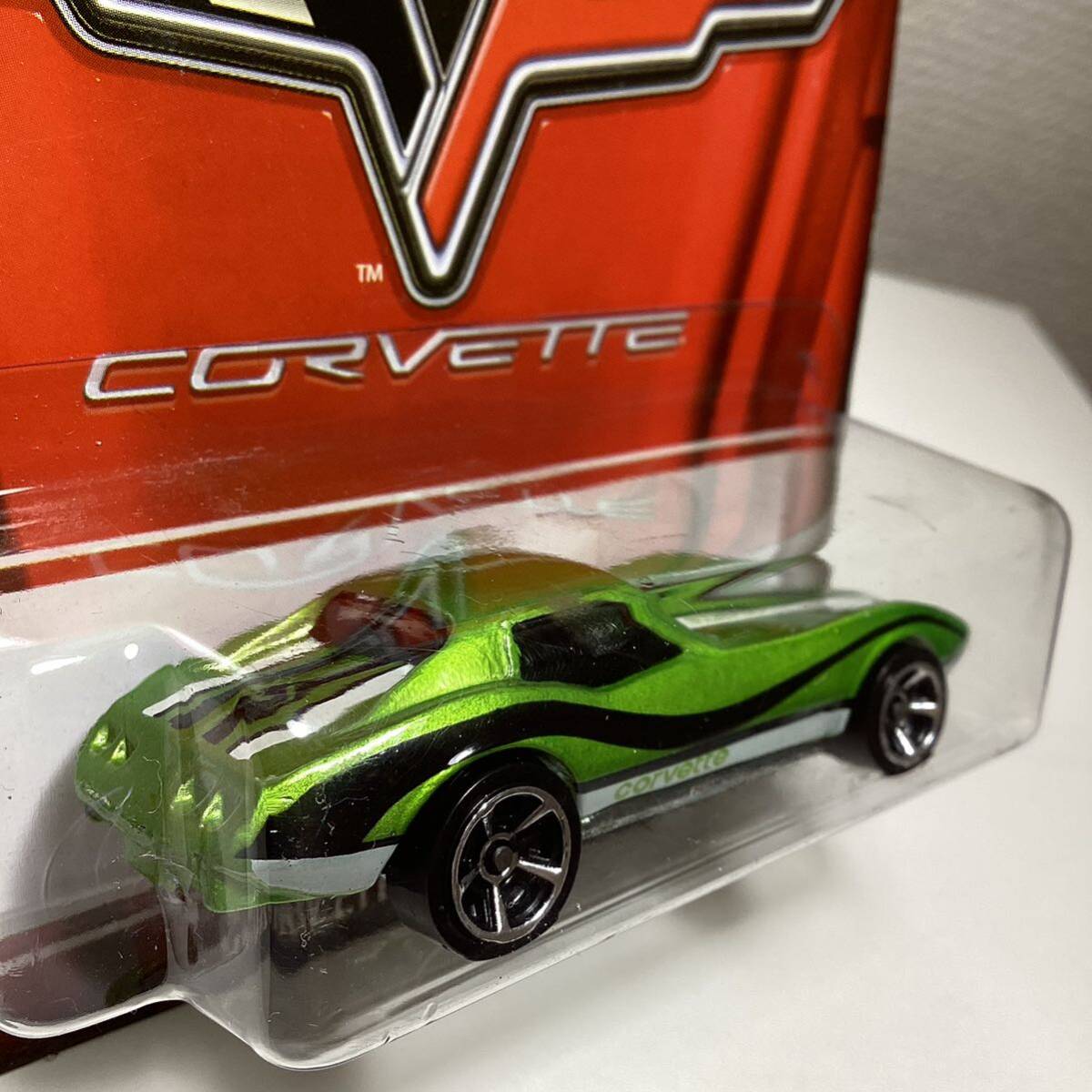 ☆ホットウィール☆ シボレー　コルベット　スティングレイ　黄緑　Hot Wheels _画像4