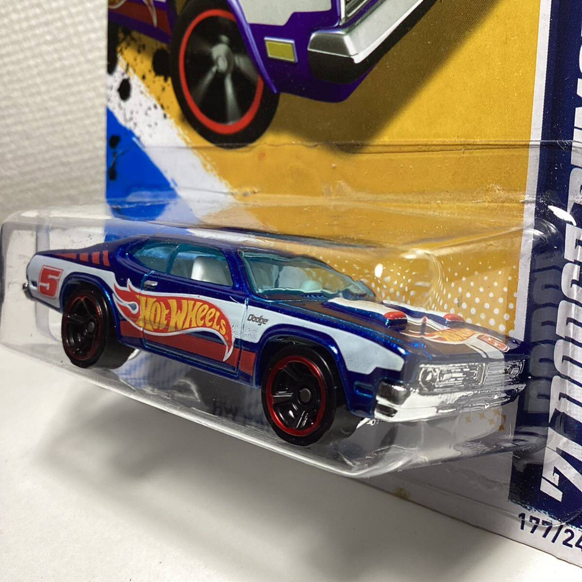 ☆ホットウィール☆ '71 ダッジ　デーモン　レースチームシリーズ 青 Hot Wheels _画像3