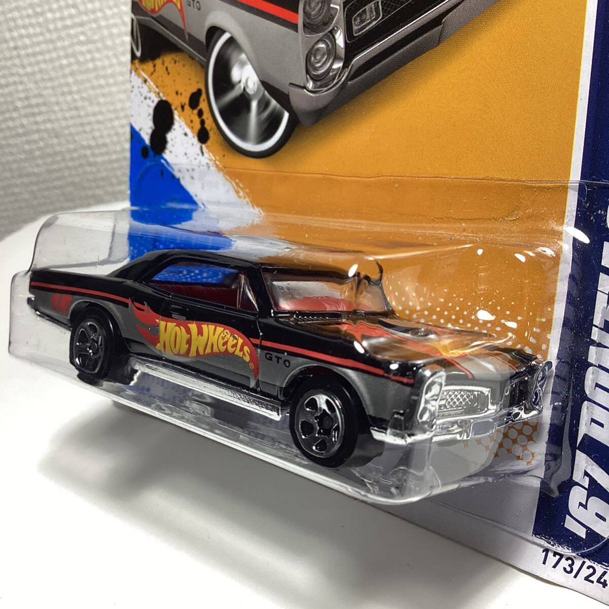 ☆ホットウィール☆ '67 ポンティアック GTO 黒 レースチームシリーズ Hot Wheels _画像3