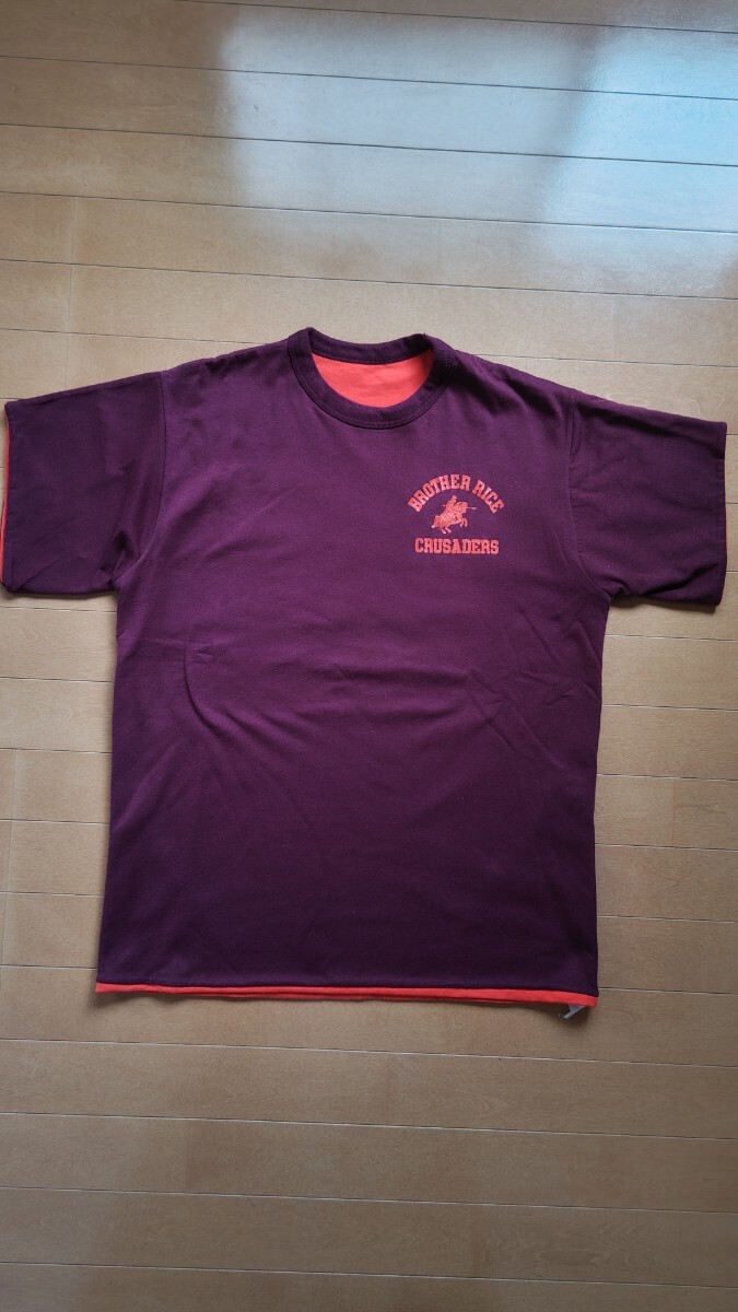 リバーシブル　Tシャツ ビンテージ　カレッジプリント 80s 70s 半袖_画像3