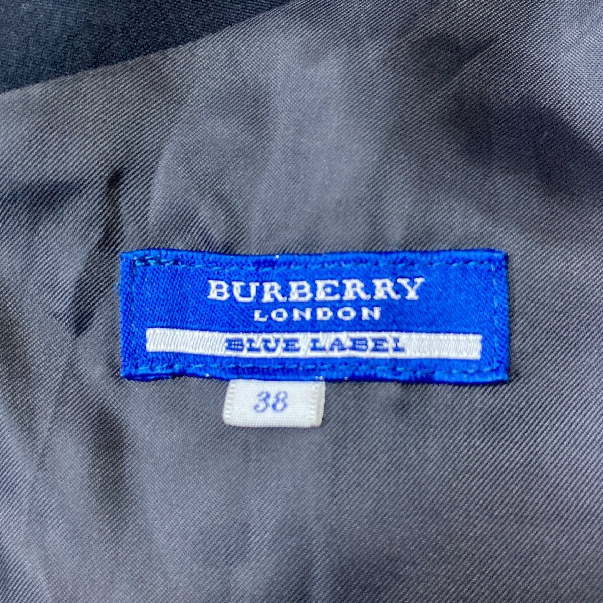 ★BURBERRY LONDON BLUE LABEL バーバリー ロンドン ブルーレーベル ワンピース Aライン サイズ38 ネイビー レッド スカート 0.4kg★の画像8