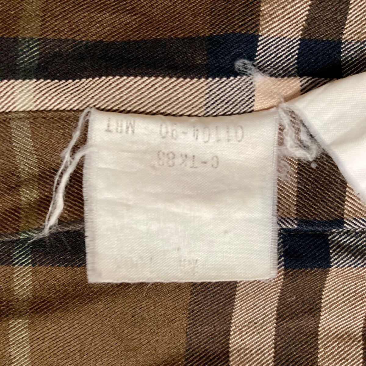 *Vintage Burberrys Burberry z рубашка длинный рукав tops Brown в клетку Vintage размер L 0.3kg*