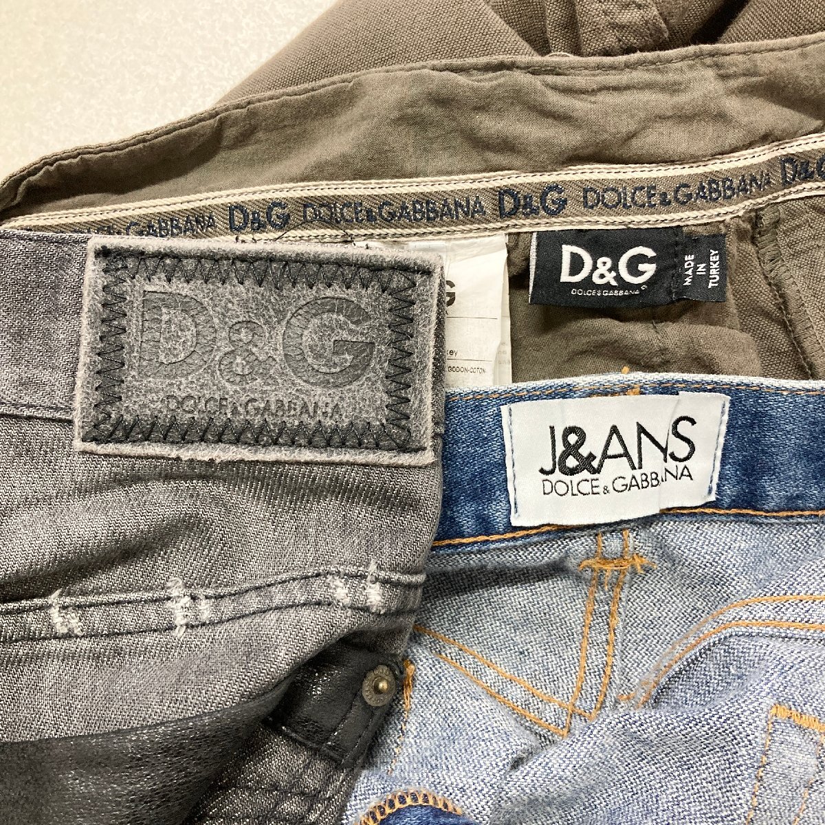 *DOLCE&GABBANA Dolce and Gabbana 3 point pants Denim button fly Italy made Turkey made men's size MIX. present condition goods 1.67kg*