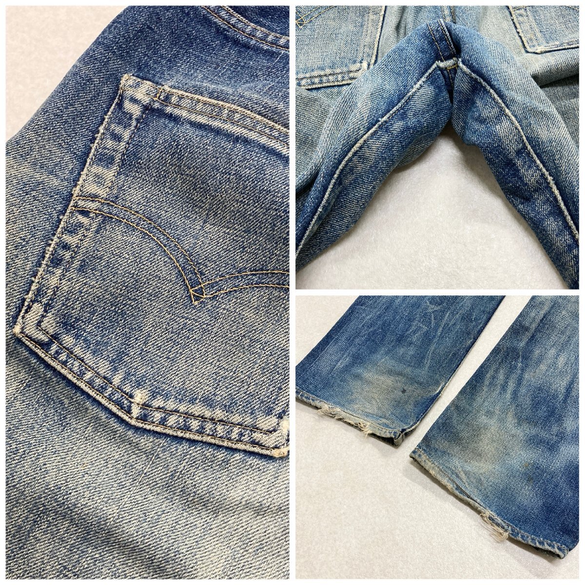 ●Levi's リーバイス デニム ジーンズ パンツ 503B 刻印J22 赤耳 ボタンフライ 革パッチ ビッグE 復刻 ブルー系 W31/L34 メンズ 0.8kg●_画像10