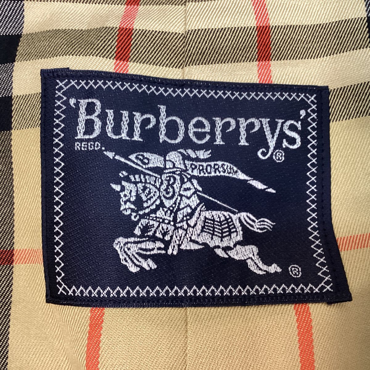 ■美品 80s Burberry's バーバリーズ トレンチコート 綿 ノバチェック 古着 ヴィンテージ メンズ サイズ92-170-5 ベージュ微光沢/1.32kg■_画像7