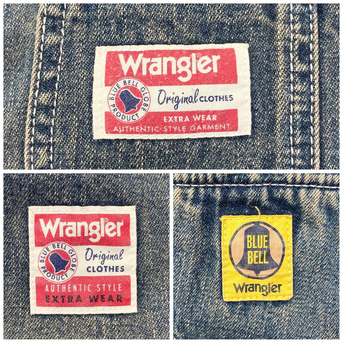 ●Wrangler ラングラー デニム オーバーオール オールインワン つなぎ BLUE BELL コットン ブルー系 サイズS(28) メンズ 0.91kg●_画像6