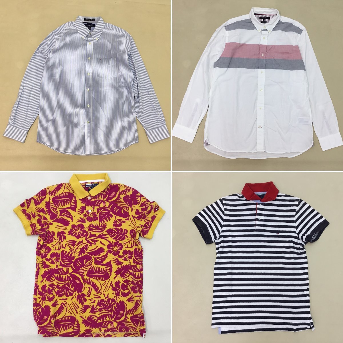 ■TOMMY HILFIGER トミーヒルフィガー 9点 まとめ売り ポロシャツ ネルシャツ 半袖 長袖 メンズ サイズS.M.L.XL /2.36kg■_画像3