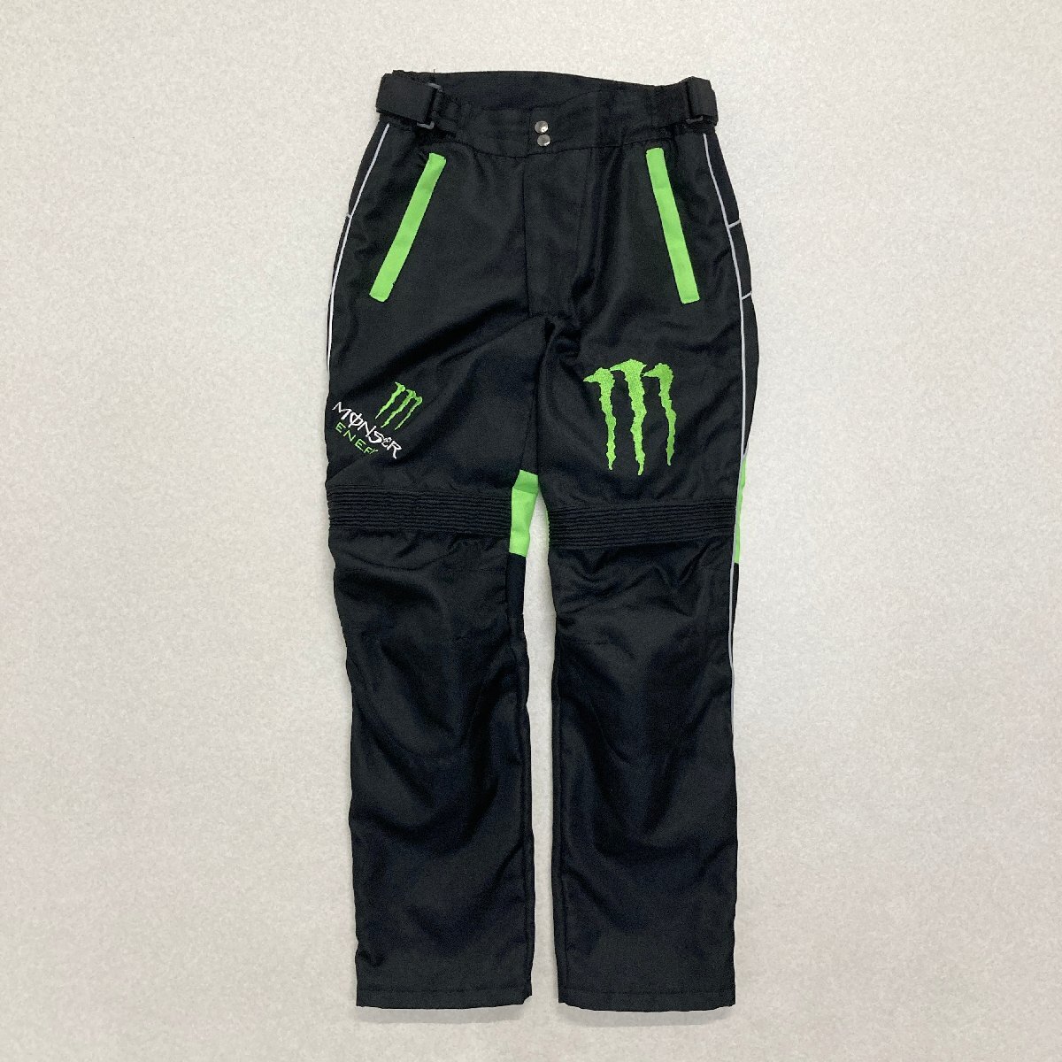 ●MONSTER ENERGY モンスターエナジー ライディングジャケット パンツ バイクウェア 2点 サイズM ブラック/グリーン メンズ 1.88kg●_画像4