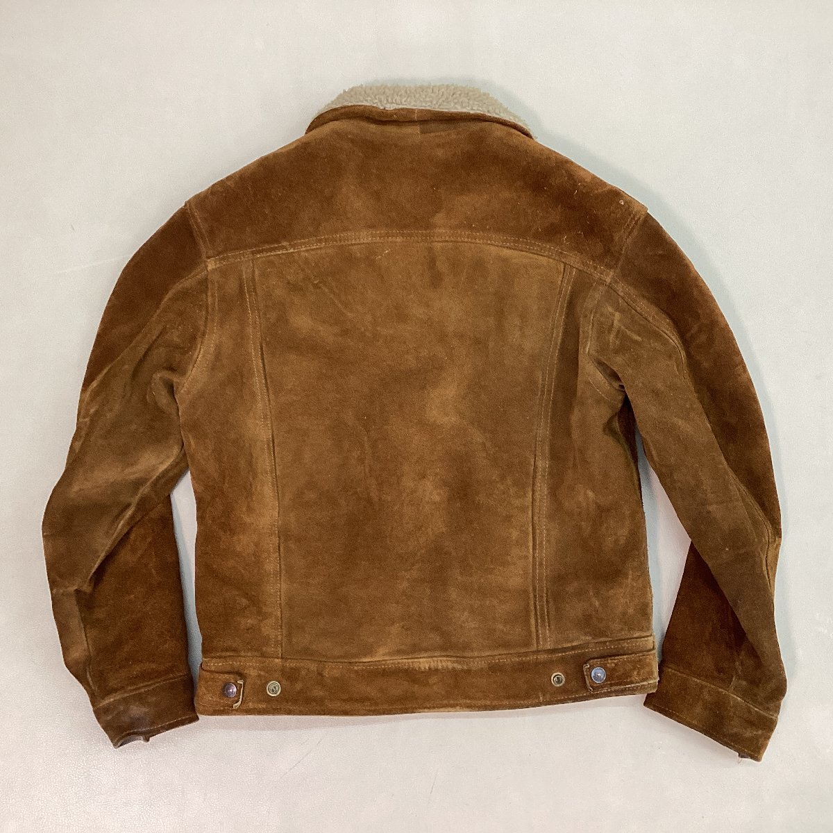 ■80s USA製 Schott WESTERN ショット 裏ボアスウェードレザージャケット アウター 3rd ヴィンテージ サイズ38 キャメル/1.98kg現状品■_画像2