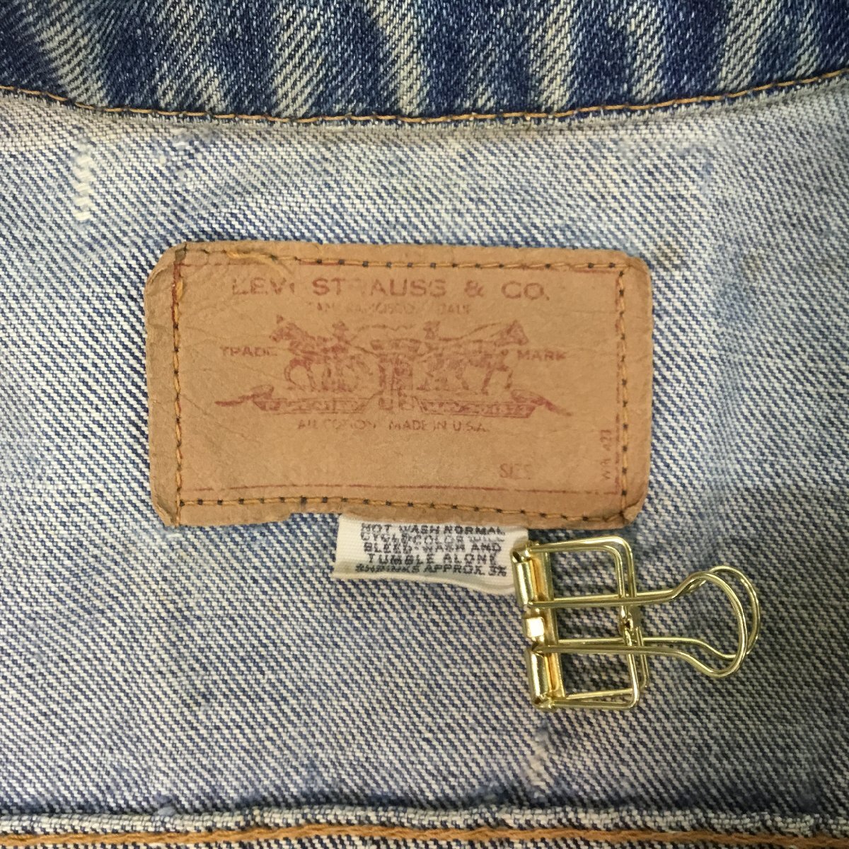 ■Levi's リーバイス デニムジャケット 70’ｓ初期 スモールｅ 70505 Ｇジャン 布ケアタグ 雰囲気系 サイズ 不明 ブルー /0.84kg■_画像8