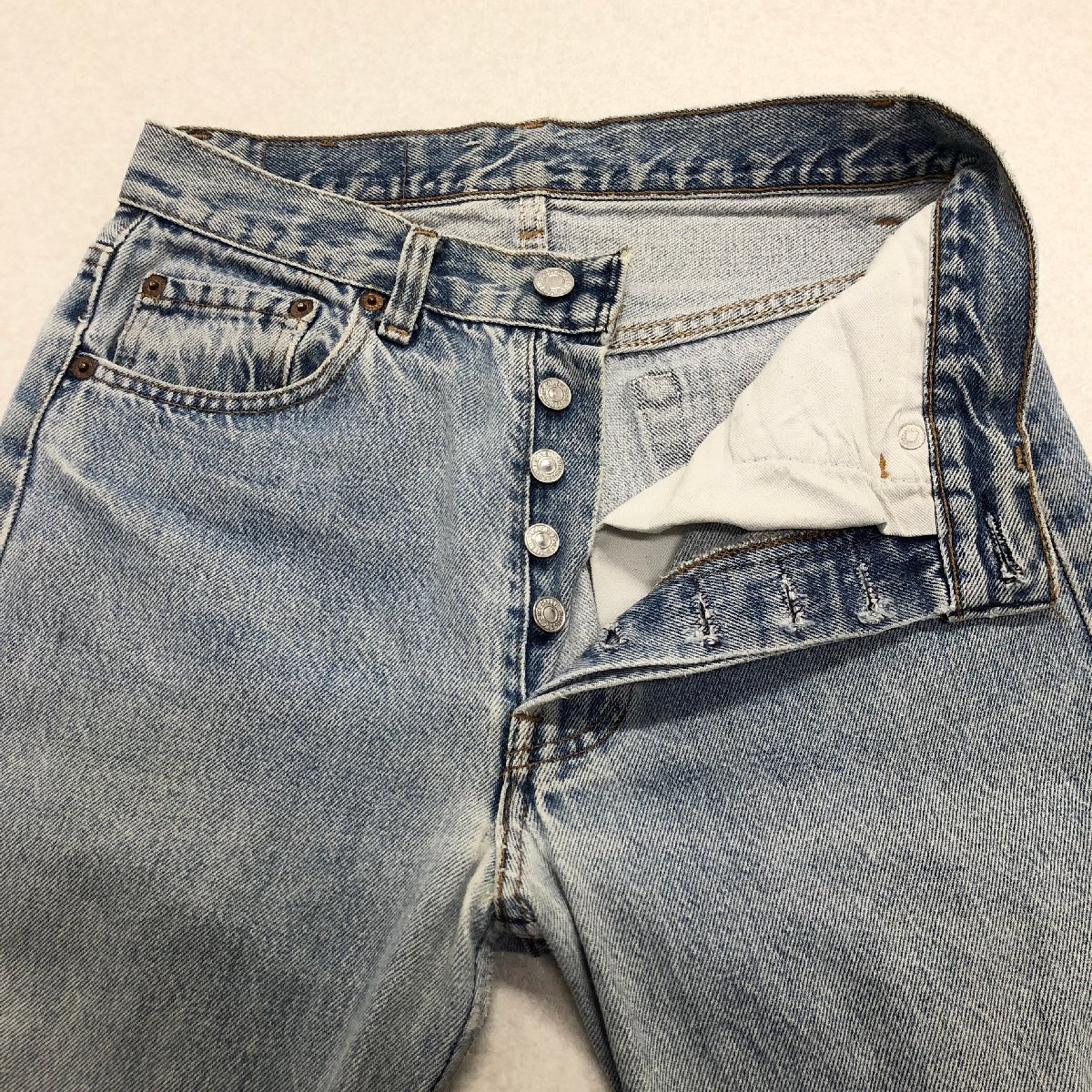 ●90s Levi's リーバイス デニムパンツ ボトムス USA製 刻印524 旧6工場 エルパソ ボタンフライ ヴィンテージ ジーンズ メンズ 0.59kg●_画像4