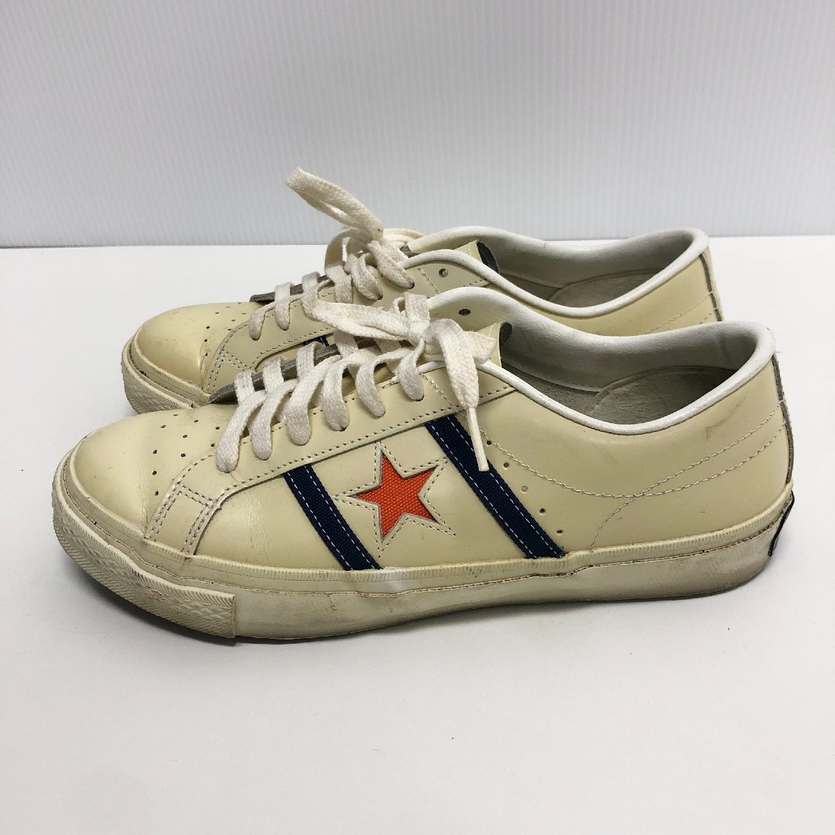 ●CONVERSE JACKSTAR コンバース ジャックスター スニーカー ローカット レザー STAR&BARS KOREA製 チャックテイラー 7(25.5cm) 0.88kg●_画像3