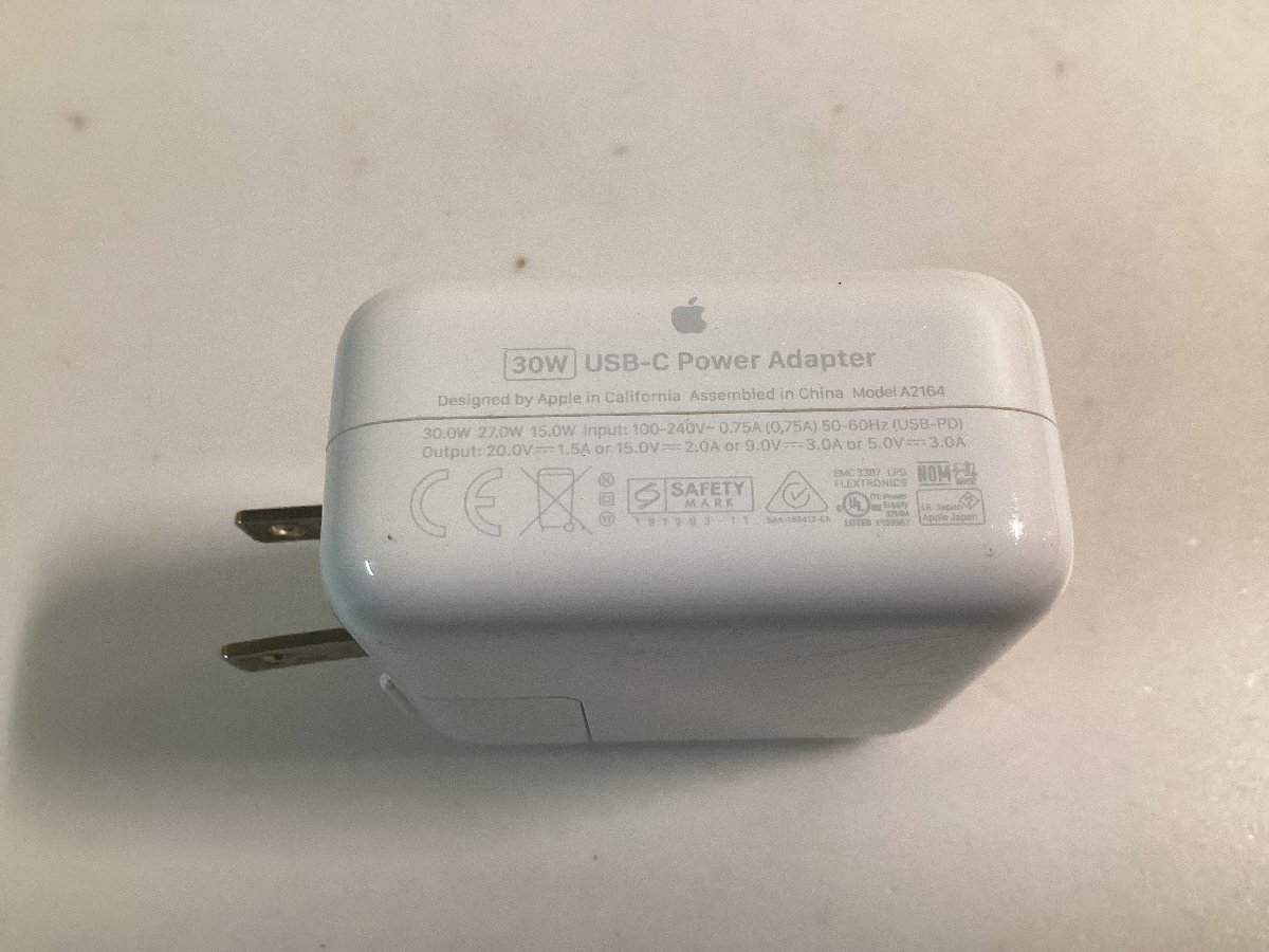 ★Apple Macbook用 Retina Apple 純正 USB-C電源 アダプタ30W A2164 ジャンク0.15kg★の画像6