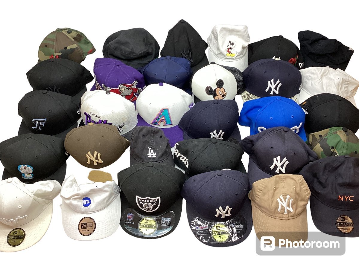 ■NEW ERA ニューエラ キャップ まとめ売り 59FIFTY/9TWENTY/9FIFTYなど 計30点 サイズバラ 汚れあり /3.76kg■_画像1