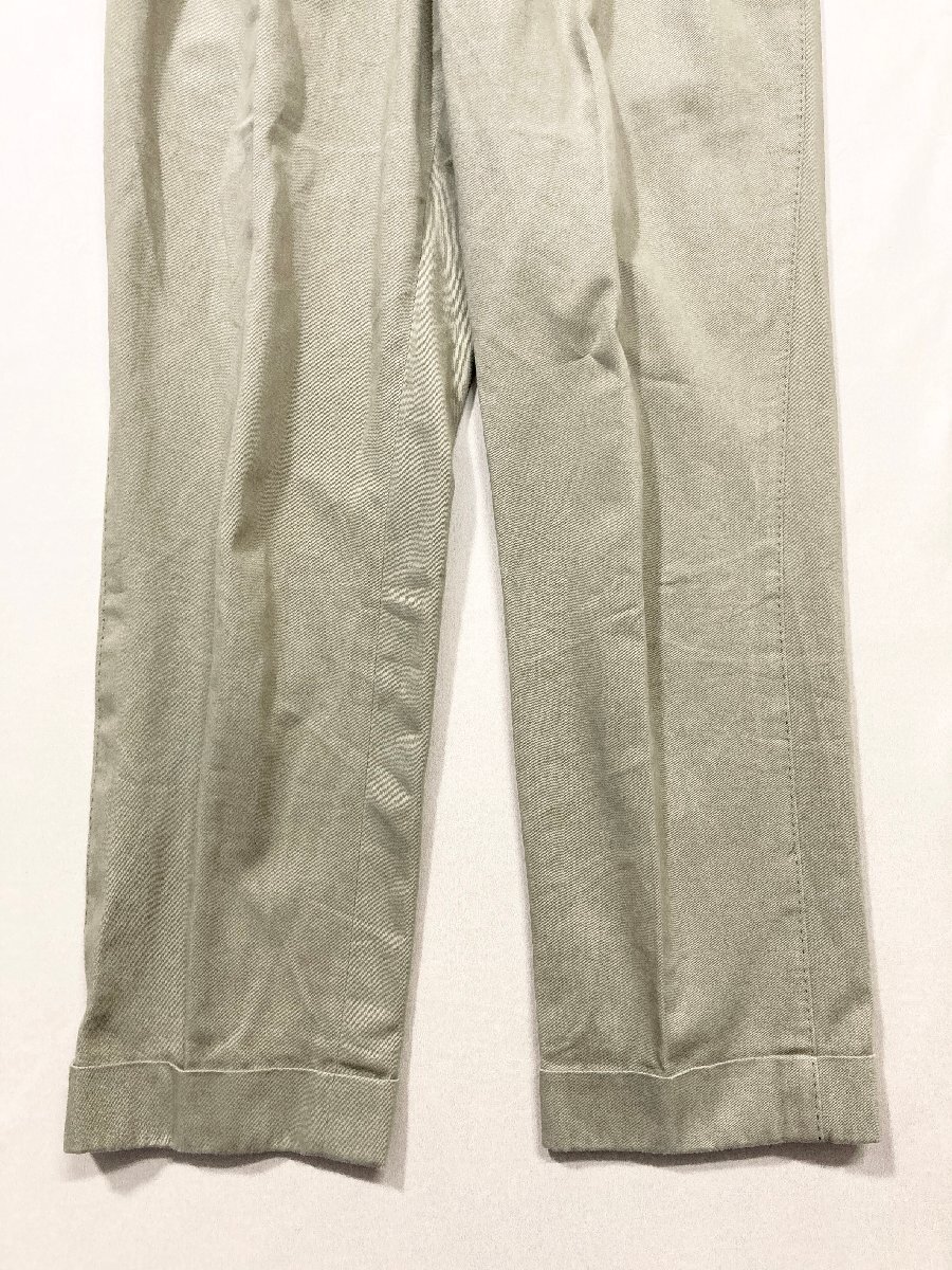 *IGARASHI TROUSERS. 10 гроза брюки плиссировать боковой регулировщик слаксы брюки хаки брюки из твила низ сделано в Японии мужской 0.45.