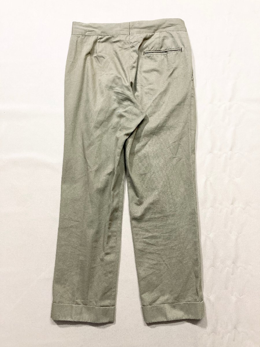 *IGARASHI TROUSERS. 10 гроза брюки плиссировать боковой регулировщик слаксы брюки хаки брюки из твила низ сделано в Японии мужской 0.45.