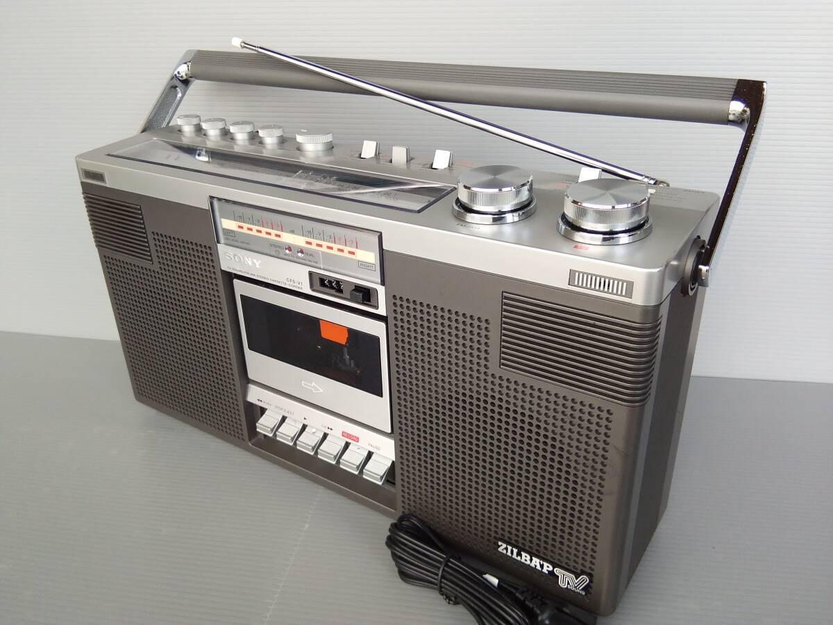 SONY radio-cassette retro stereo, Jill bapV1* used operation goods *, Showa Retro radio-cassette, maintenance goods! radio . cassette . operation excellent.. beautiful 