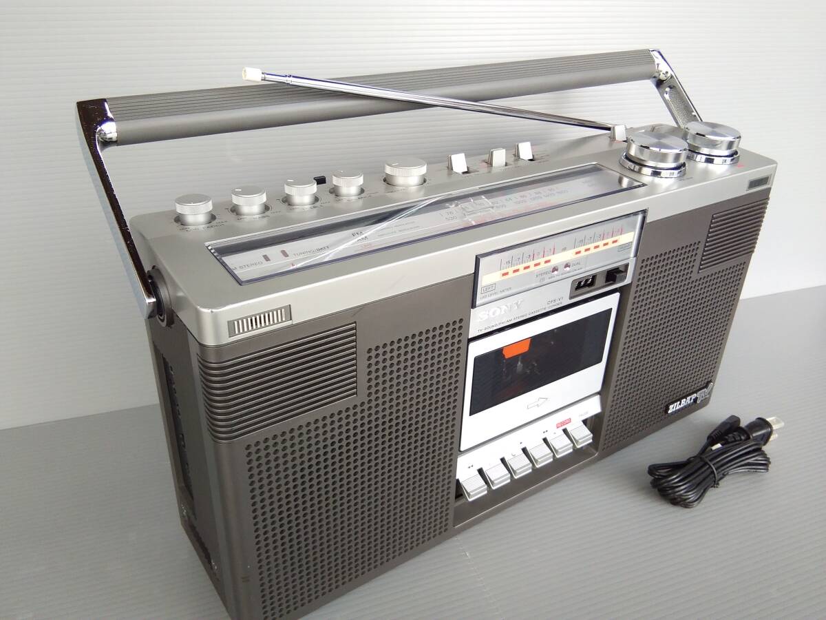 SONY radio-cassette retro stereo, Jill bapV1* used operation goods *, Showa Retro radio-cassette, maintenance goods! radio . cassette . operation excellent.. beautiful 