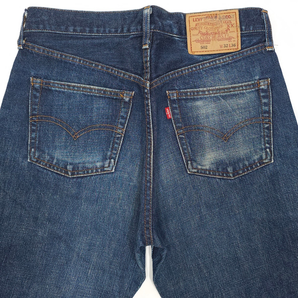 濃紺Levi'sリーバイス☆502XX 502-XXジーンズ32ヴィンテージ復刻テーパード赤耳ビッグEタロンジップBIG-Eジーパンデニムパンツ140周年記念_画像4