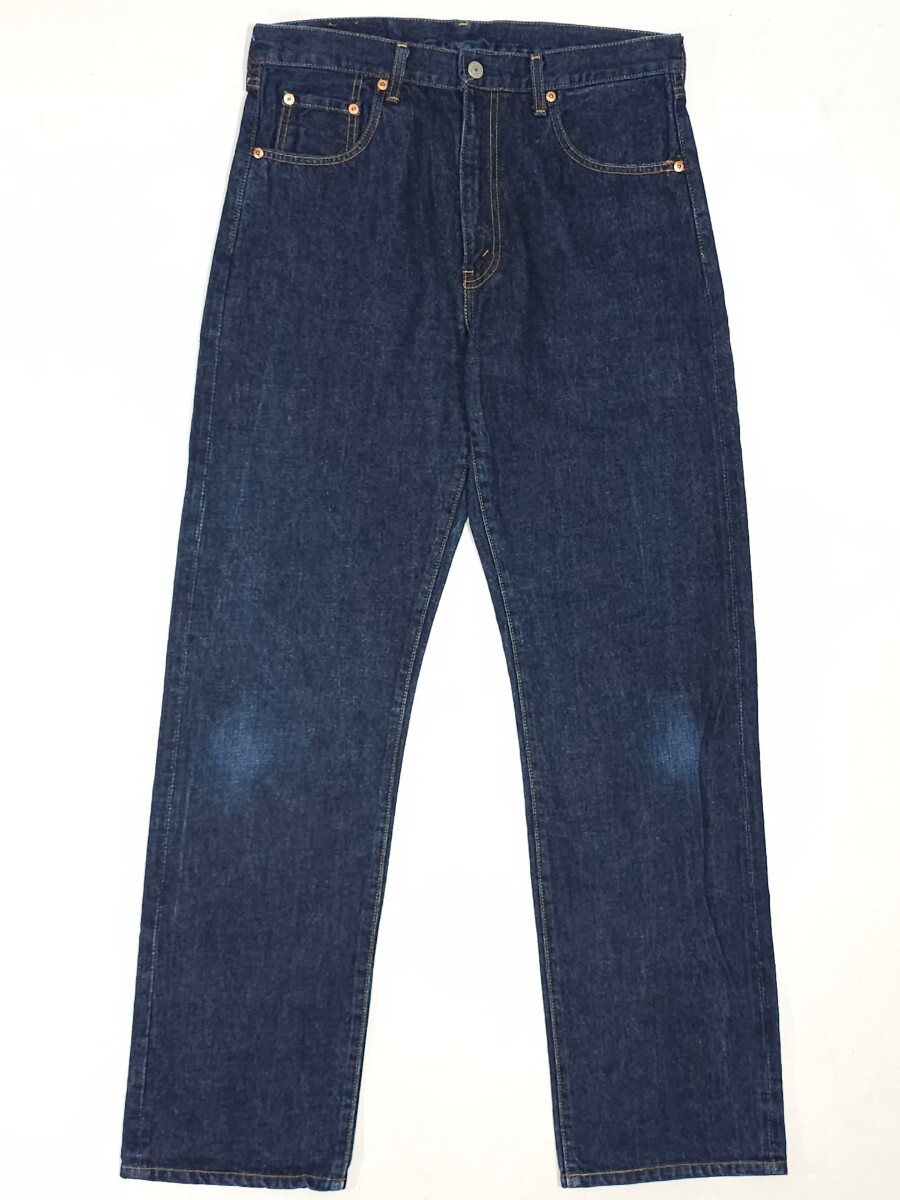 濃紺Levi'sリーバイス☆502XX 502-XXジーンズW34ヴィンテージ復刻テーパード赤耳BIG-EビックE日本製TALONジーパンデニムパンツ140周年記念_画像2