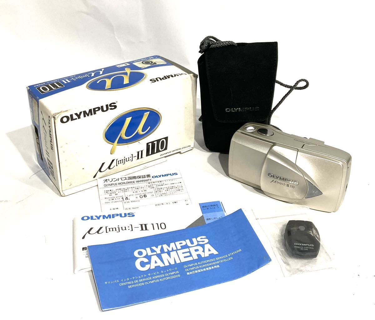 bk-838 オリンパス OLYMPUS μ-II 110 ZOOM 38-110mm コンパクトフィルムカメラ 通電確認済み(O180-1)_画像1
