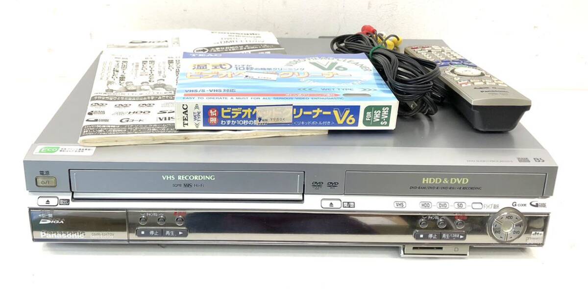 △ Panasonic パナソニック HDD内蔵DVD/VHSレコーダー DVDレコーダー DMR-EH70V 2005年製 付属品あり 通電確認済 現状品 S142-4_画像1