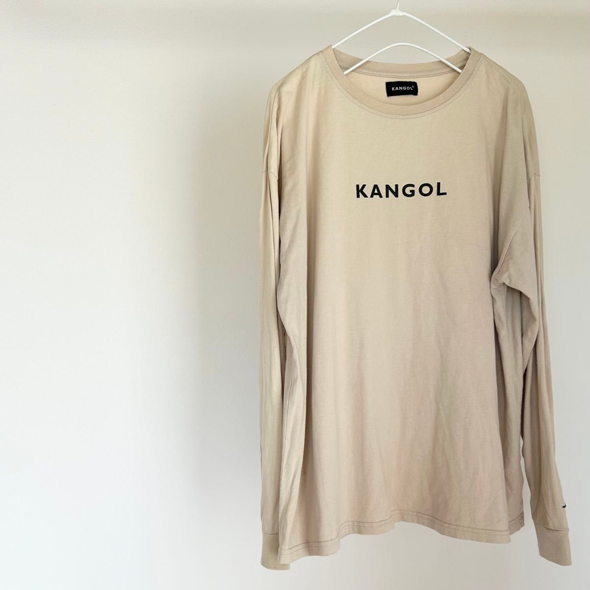 【即日発送】カンゴール　ロンT ビッグシルエット　WEGO 別注　KANGOL コットン カットソー 長袖Tシャツ