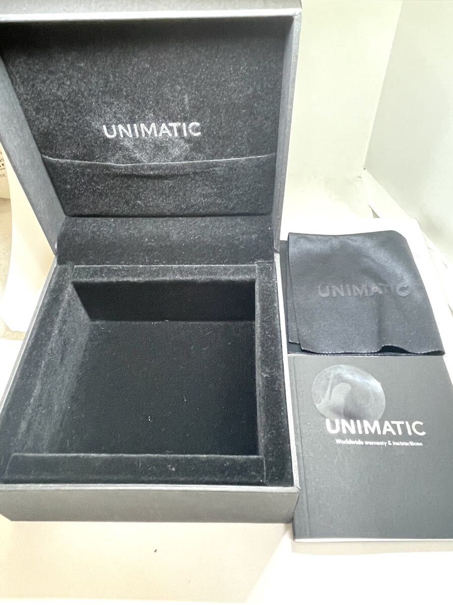 ウニマティック　UNIMATIC 限定200本　激レア　腕時計 黒文字盤 コードバンレザー　カーフ革ベルトおまけ付　自動巻　300m防水　メンズ時計
