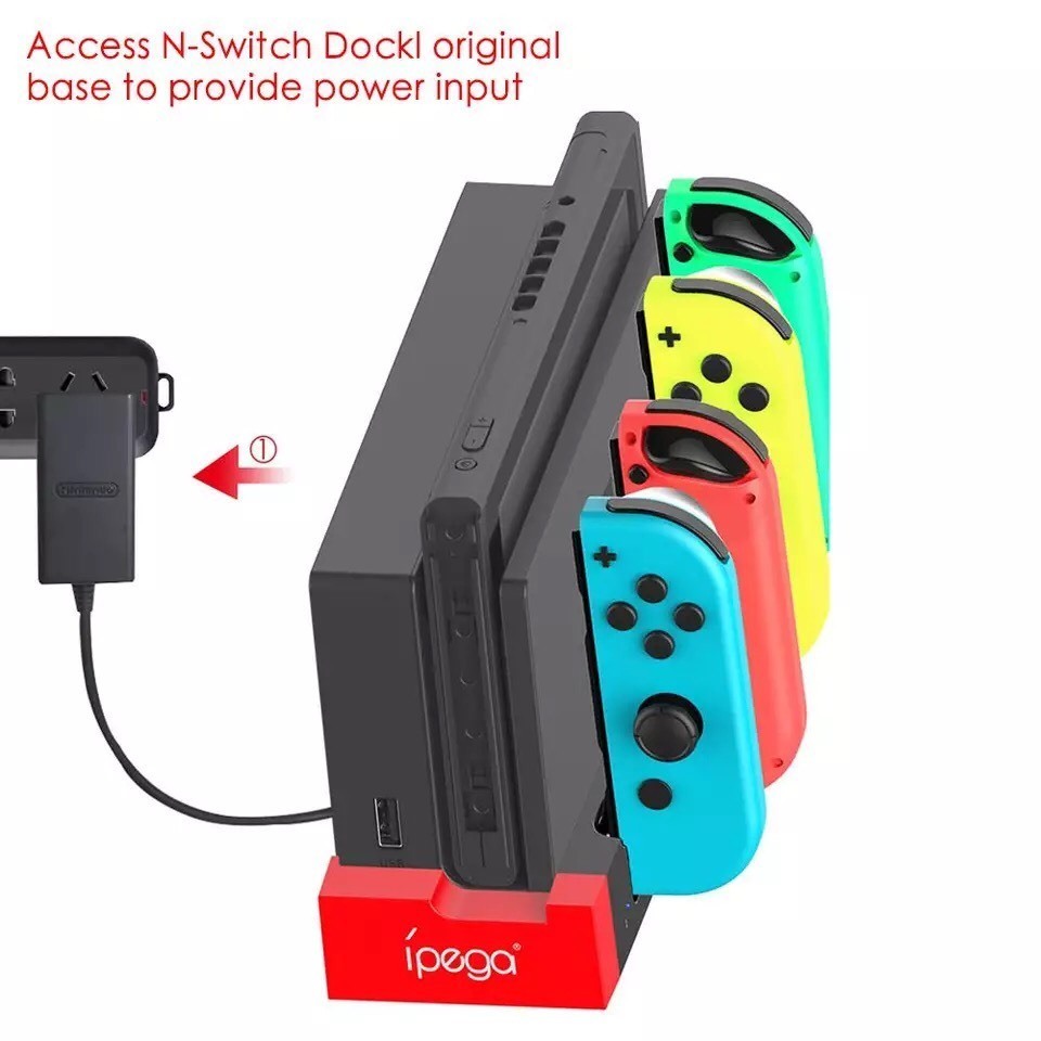 お買い得 switch スイッチ コントローラー 充電 スタンド チャージャー ハブ　自宅　家電　ゲーム 最大4台(2セット)と本体を同時充電可能_画像4