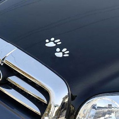 6 pieces set 3D solid pad sticker seal silver color silver dress up cat dog .... cat dog goods car car lovely pair trace bike 