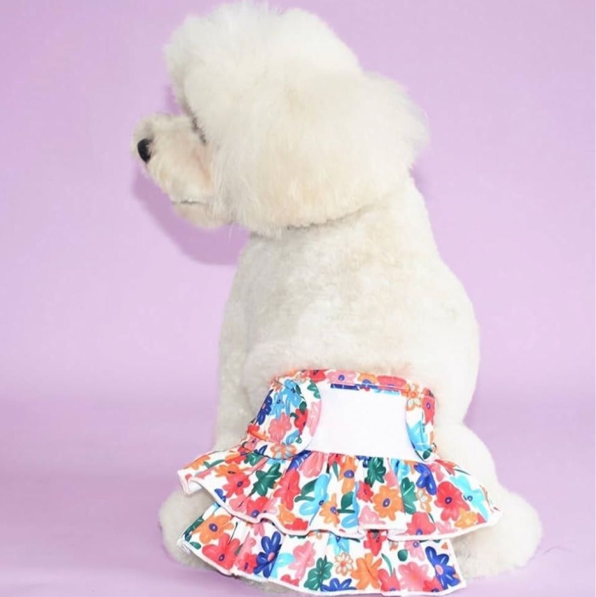 【FunPet】犬のおむつ再利用可能で柔軟な生理的パンツ マナーパンツ サニタリーパンツXLサイズ 犬服 ドッグウェア 花柄