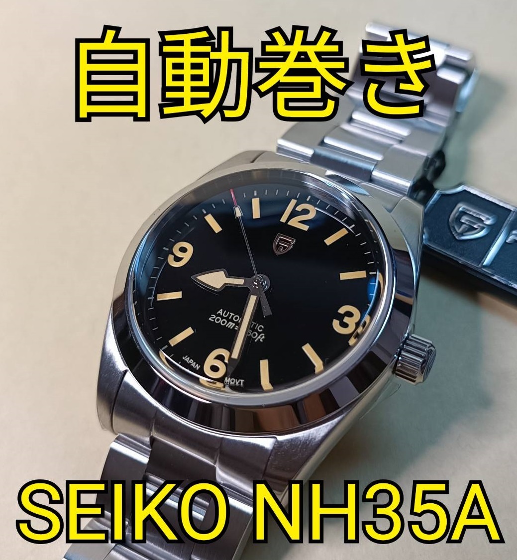 Pagani Design Pagani дизайн самозаводящиеся часы сапфир SEIKO NH35A retro Vintage античный автоматический 36mm нержавеющая сталь сапфир 